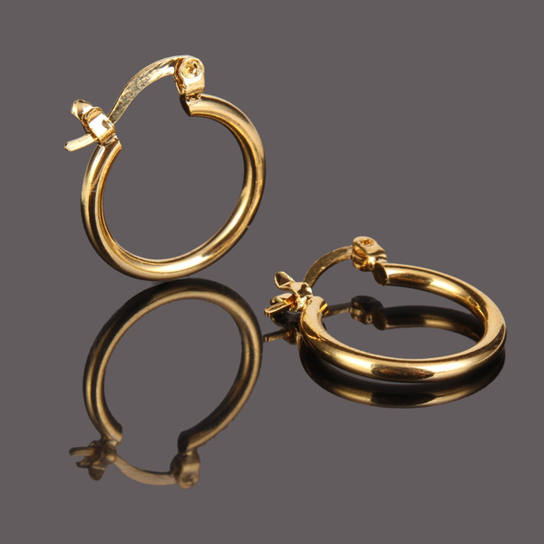 Small Golden Floral Earrings - Mark Jewel